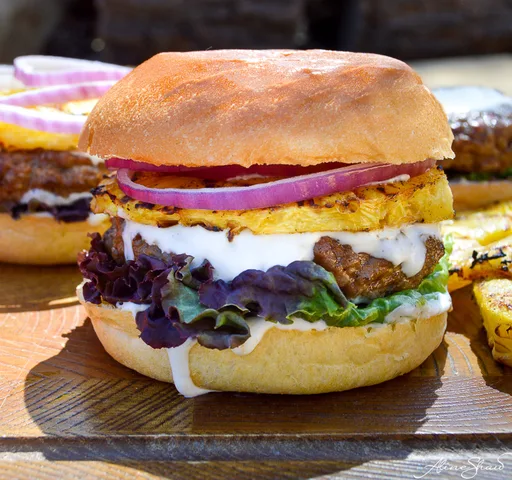 Pineapple Lamb Burgers