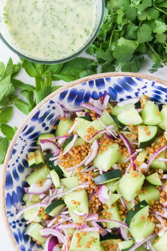 Melon Salad with Honey Yogurt Dressing