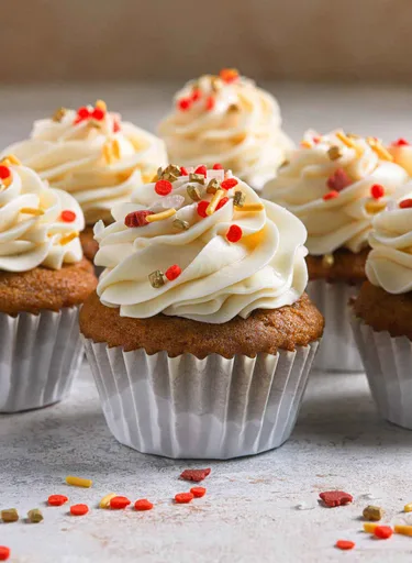Pumpkin Cupcakes with Cream Cheese Frosting