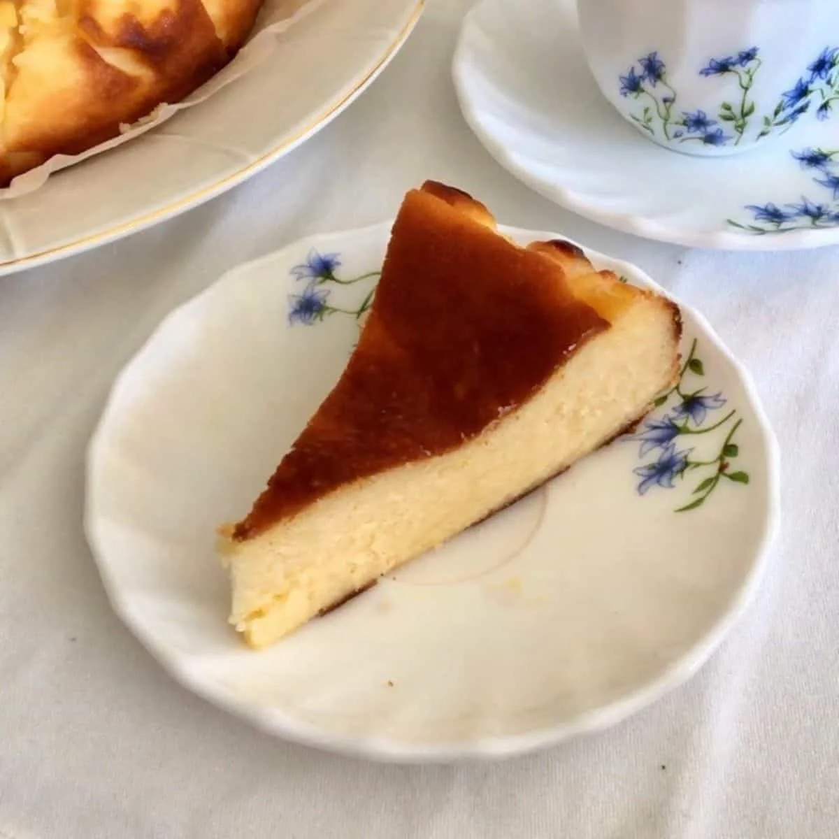 Tarta de queso vasca quemada