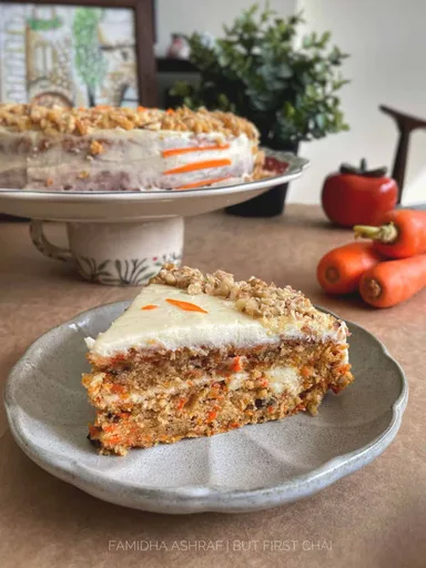 Carrot Walnut Cake with Cream Cheese Frosting