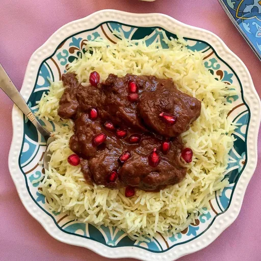 Yellow split pea stew (Khoresht-e Gheymeh)