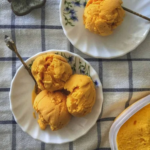 No-Churn Mango Ice Cream (No Ice Cream Maker!)