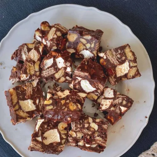 Rocky Road | Chocolate & Marshmallow Squares