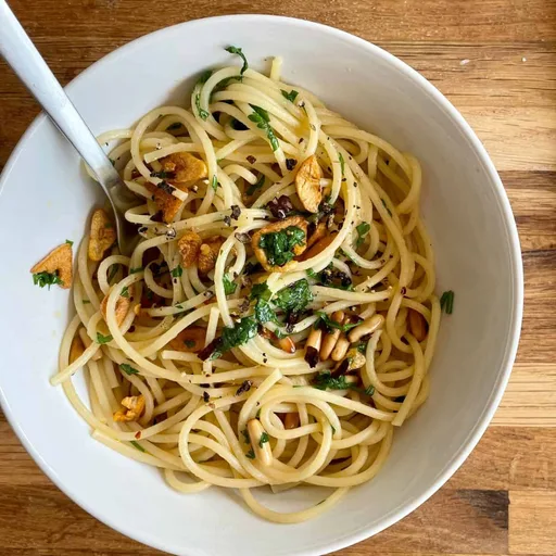 Espaguetis Aglio e Olio
