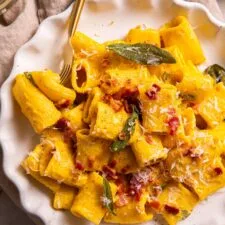 Brown Butter Pumpkin Alfredo Pasta
