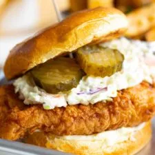 Buttermilk Fried Chicken Sandwiches with Slaw