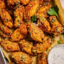 Crispy Garlic Parmesan Wings (Air Fryer!)