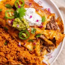 Tequila Braised Short Rib Enchiladas