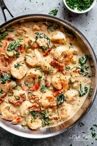 Creamy Garlic Butter Tuscan Shrimp