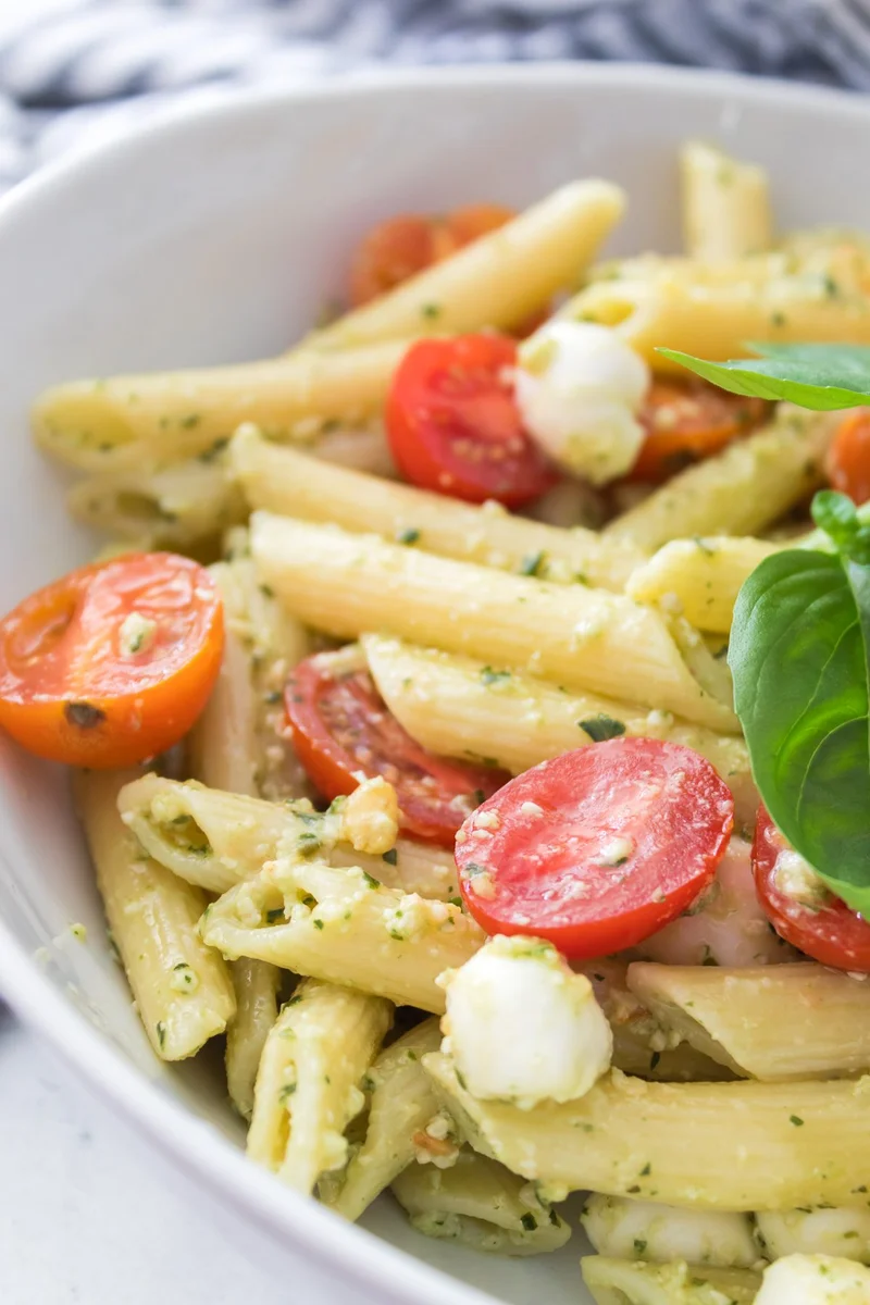 Pesto Caprese Pasta Salad