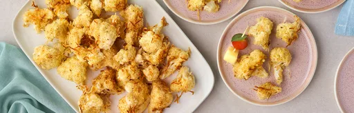 Bocaditos de coliflor con queso en freidora de aire