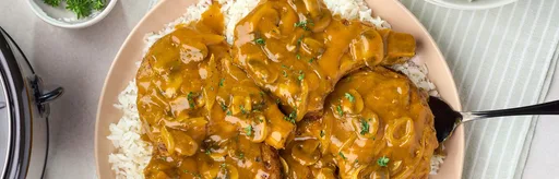 Chuletas de Cerdo Salseadas a la Olla de Cocción Lenta