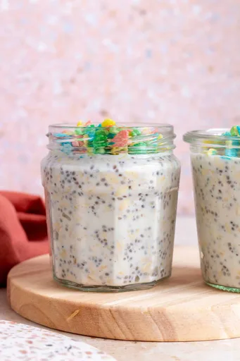 Avena nocturna con leche de cereal