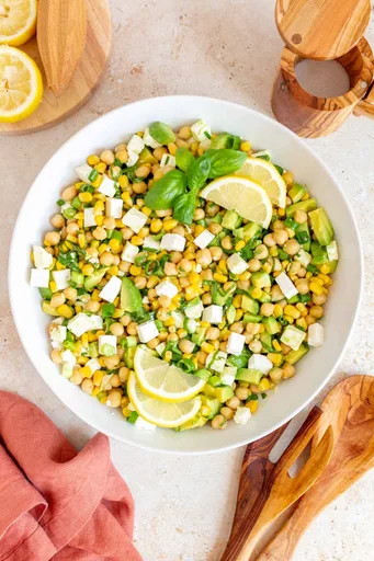 Chickpea Corn Avocado Salad