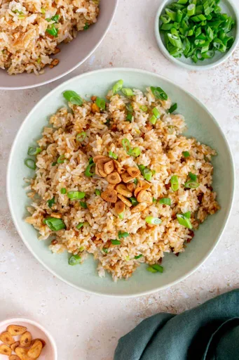 Arroz frito con ajo