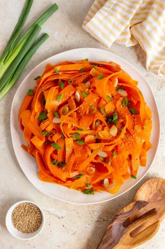 Soy Sesame Raw Carrot Salad
