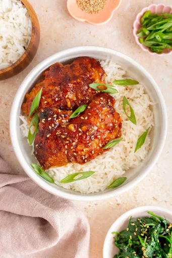 Pollo agridulce con miel y ajo