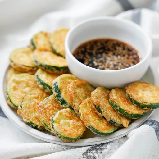 Korean zucchini fritters, hobak jeon