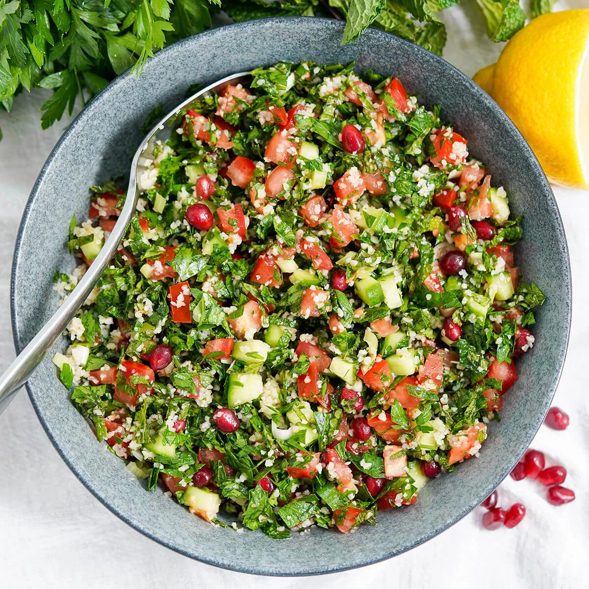 Tabbouleh with pomegranate