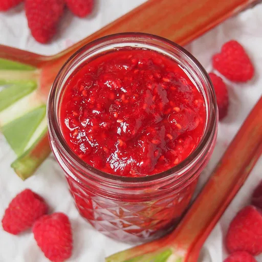 Raspberry rhubarb jam
