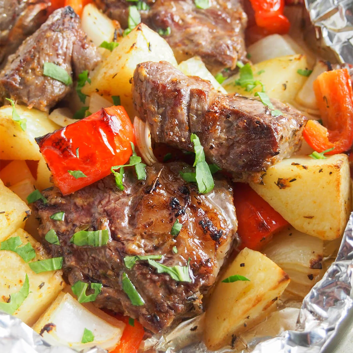 Steak foil packets