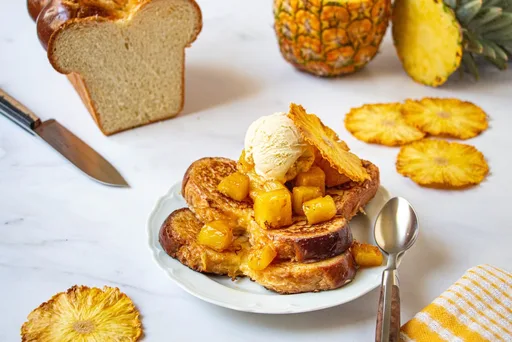 Brioche perdue exotique, Vanille et Ananas