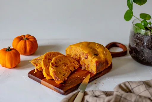 Brioche salada de patata dulce y panceta