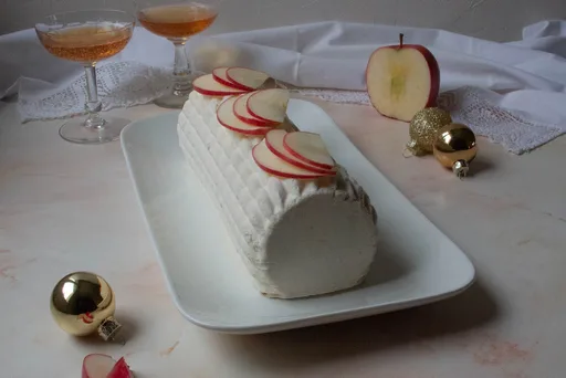 Bûche de Noël Tatin et Fèves de Cacao