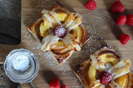 Tartelette fine Nectarine et Framboise