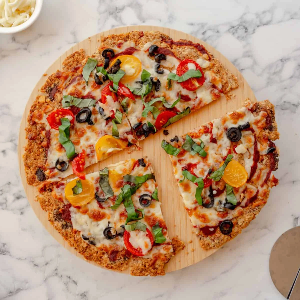 Pizza con base de pollo