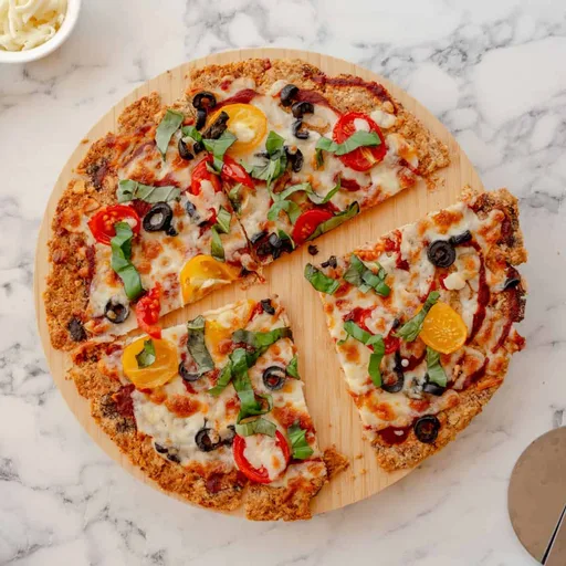 Pizza con base de pollo