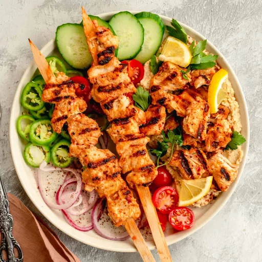 Brochetas de pollo shish kebab