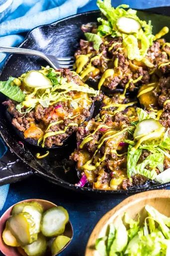 Keto Stuffed Portobello Mushrooms