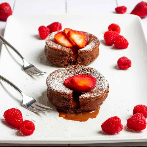 Pastel de Lava de Chocolate