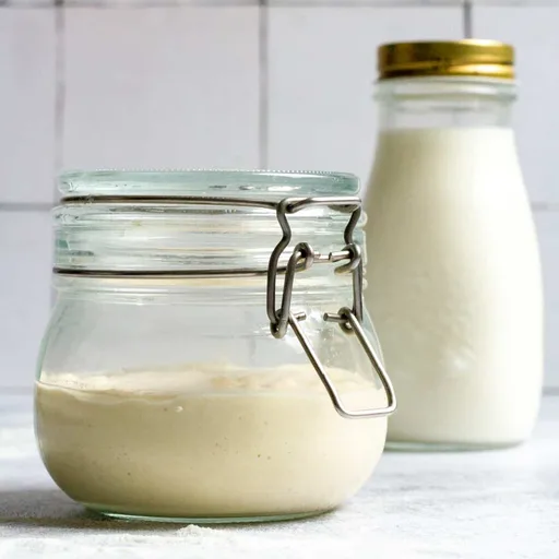 Masa madre de kéfir de leche