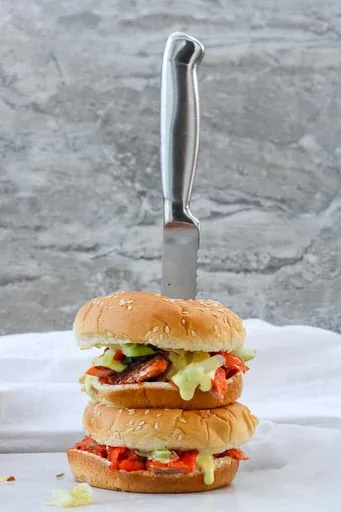 Sándwiches de salmón asado a fuego lento