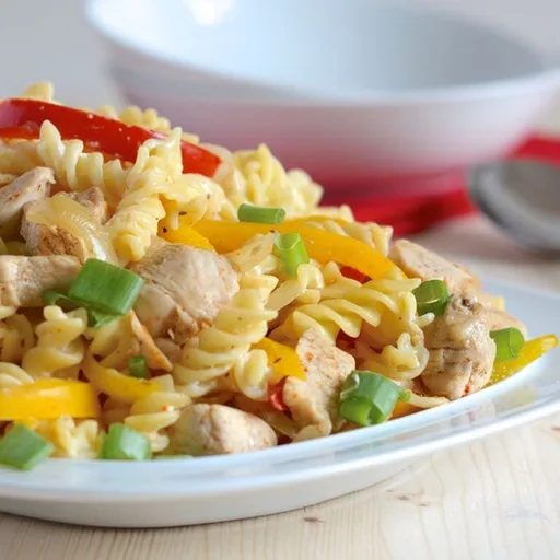 Pasta cremosa de pollo al estilo cajún