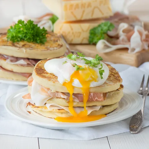 Grana Padano & Potato Pancakes with Prosciutto di San Daniele