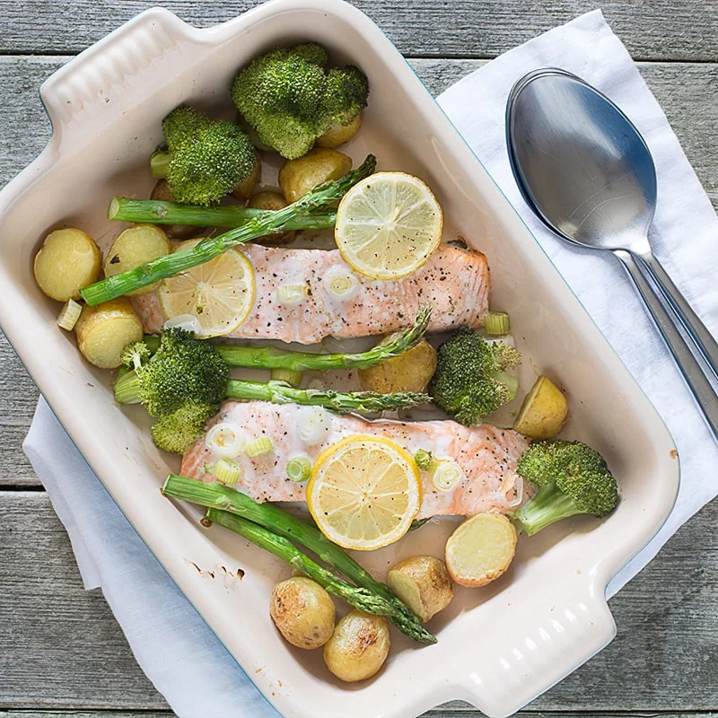One-Tray Baked Salmon