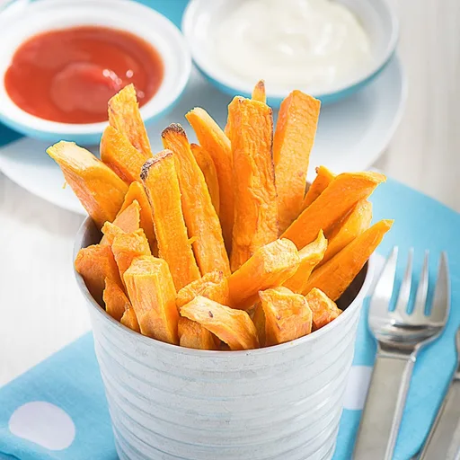Patatas dulces fritas al horno