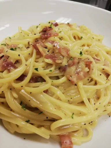 Linguine a la carbonara