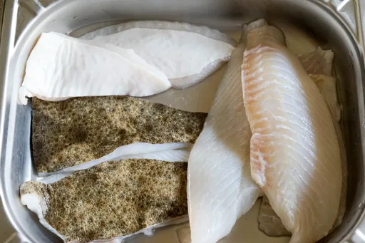 Blancs de turbot sur blancs de poireaux