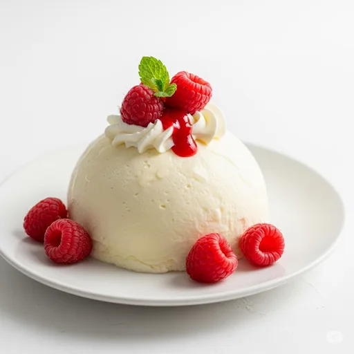 Bombe glacée aux framboises