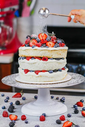 Layered Angel Food Cake