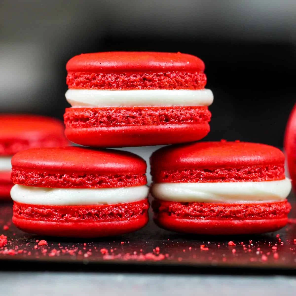 Red Velvet Macarons