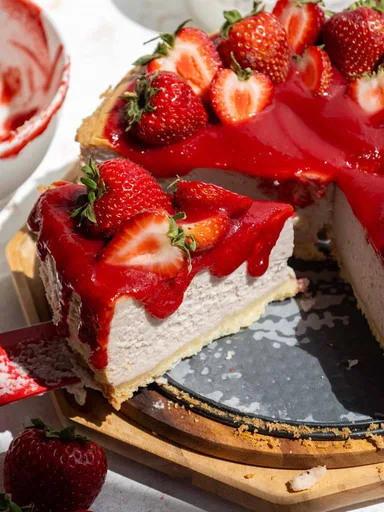 Tarta de Queso con Fresa