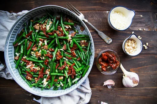 Haricots verts au bacon et parmesan &raquo; Cinq Fourchettes