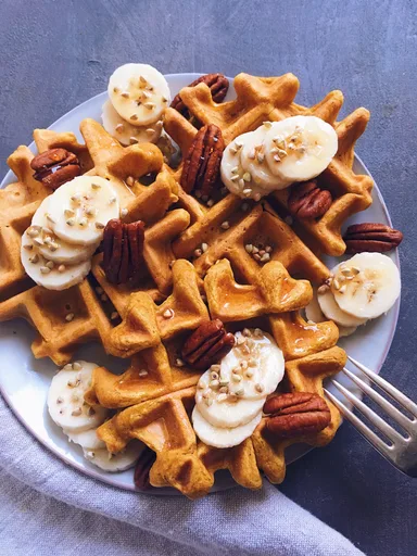 Gaufres au potiron et à la cannelle