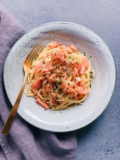 Spaghetti Carbonara au saumon